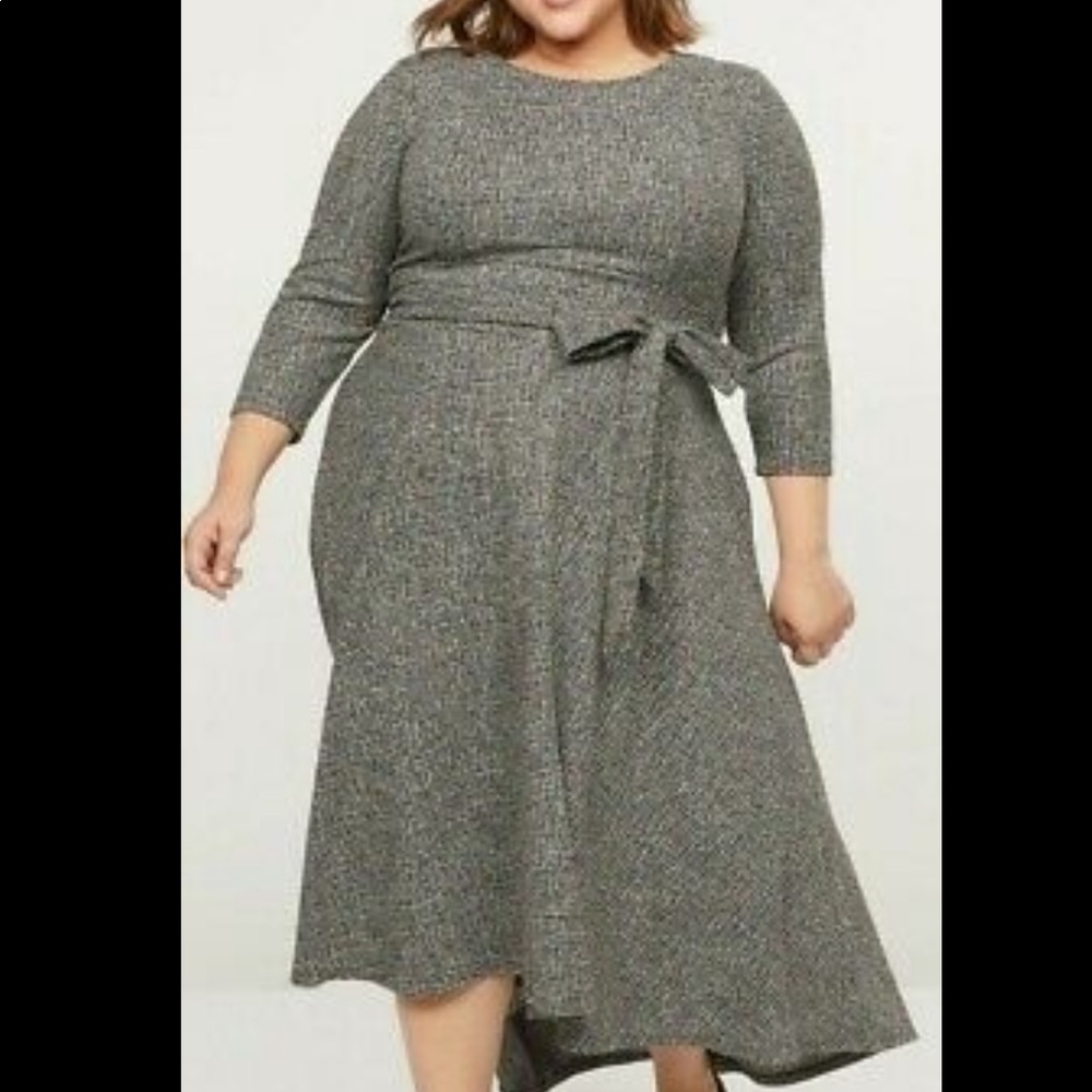 Textured High Low Dress